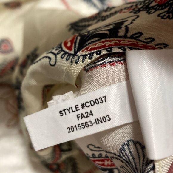 J. Crew Drapey Paisley Long Sleeve Button Up Shirt Size XL Buttermilk - Picture 9 of 9